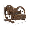 thumbnail image 3 of Wooden Wagon Planter Box 3-Tier, Raised Garden Bed for Vegetables, Flowers & Herbs - Rustic Farmhouse Outdoor Planter with Wheels, 3 of 9