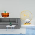 thumbnail image 2 of Plato De Dulces De Hoja De Vidrio Con Forma De Calabaza, Figura De Hierro, Tarro De Galletas, Adorno Coleccionable Decorativo Naranja, Escultura Para Estantería, Oficina Y Dormitorio, 2 of 8