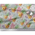 thumbnail image 3 of Tissu de Georgette Poly Gris Pomme Imprimé par Yard 52 Pouces de Large, 3 of 3