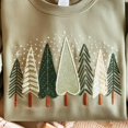 thumbnail image 2 of Christmas Tree Embroidered Sweatshirt, Winter Trees Embroidery Shirt, Xmas Season Gifts, 2 of 5