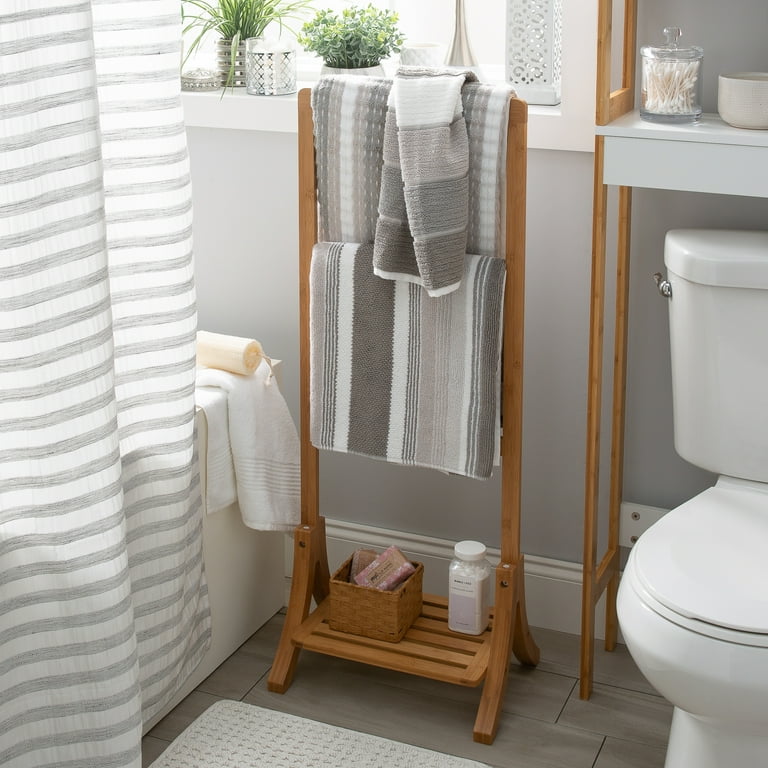 Organize It All Freestanding Bamboo Towel Rack