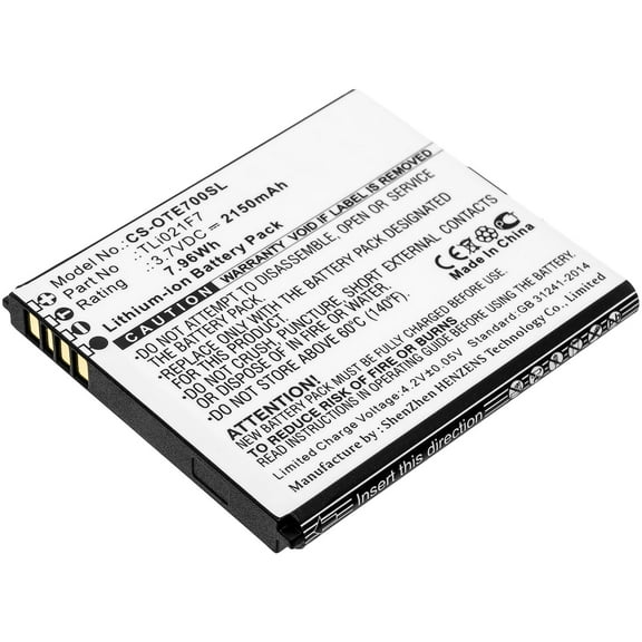 Replacement Battery for Alcatel TLi021F7,2150mAh
