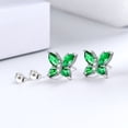 thumbnail image 5 of Gren Butterfly Jewelry Emerald May Birthstone Jewelry Set Fine Necklace/Earrings 925 Sterling Silver Women Birthday Mother's Day Gifts, 5 of 10