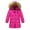 Hot Pink, variant on Kids Girls Winter Hooded Down Coat Jacket Padded Overcoat Cute Clothing