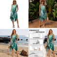thumbnail image 5 of Xixirimido Green Marble Hawaii Couple Matching Outfit Men's Hawaiian Shirt and Women's Summer Sleeveless Dress Soft Midi Beach Dresses Matchable Couple Outfits, 4XL, 5 of 7