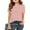 07# Pink, variant on Girls Short Sleeve Tops Ribbed Knit Crew Neck Shirts Basic Solid Tees Slim Fit Casual T-Shirt,Red 14-15 Years