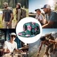 thumbnail image 3 of Summer Beach Tropical Trucker Hat - Flat Visor Cap for Traveling & Social Gatherings | Vibrant Pattern, 3 of 3