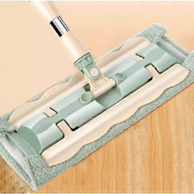 Trapeador Plano Telescópico Yuxing Mango 360 Grados Limpieza Azulejos Cocina Hogar Verde