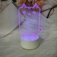 thumbnail image 2 of Transparent LED Night Light USB Night Light Erasable Writing Cat, 2 of 5