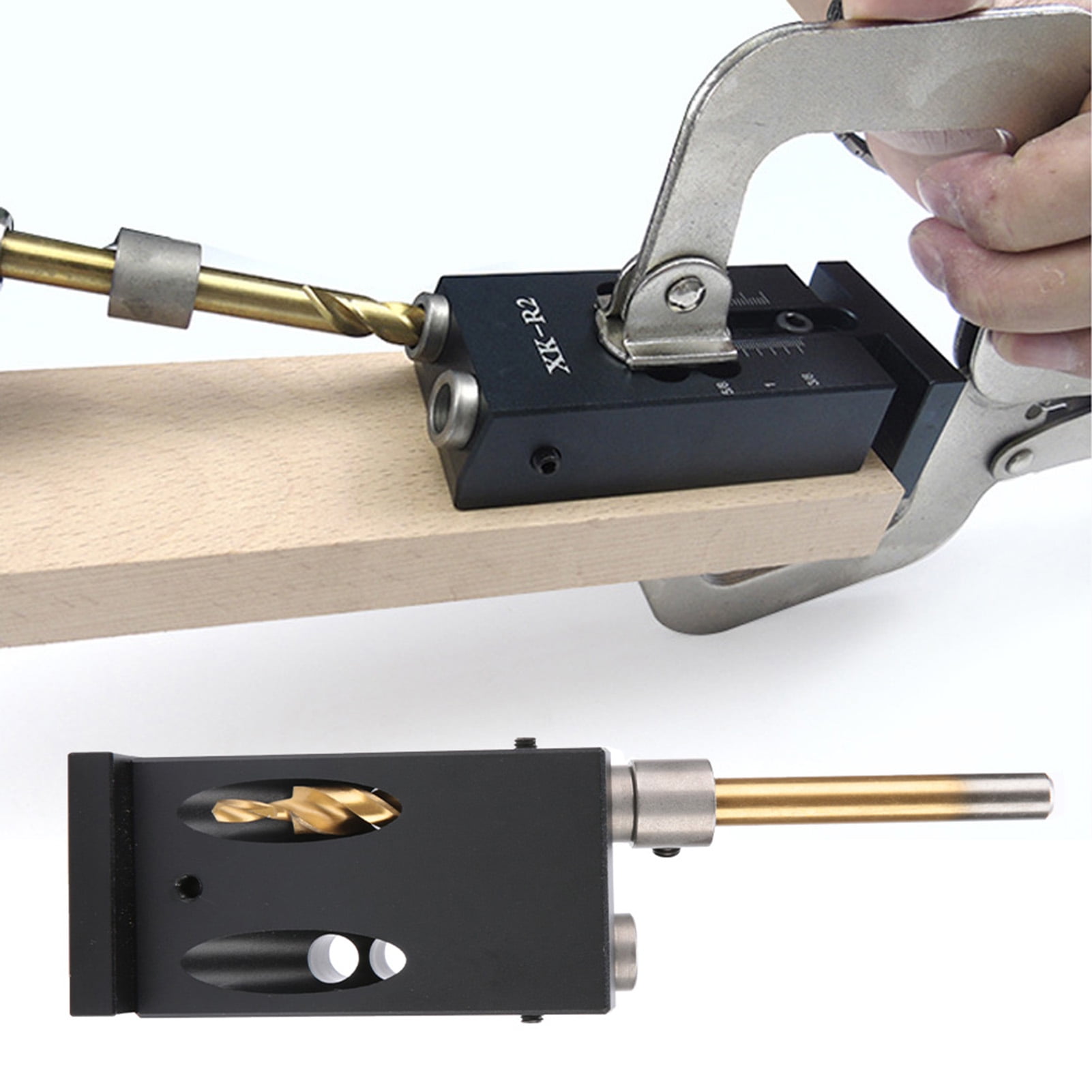 Woodworking Oblique Hole Locator Jig Kit Angle Guide Puncher Locator Drill Bit