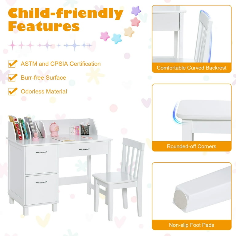 Desk and chair set walmart discount