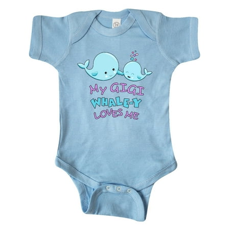 

Inktastic My Gigi Whale-y Loves Me Gift Baby Boy or Baby Girl Bodysuit