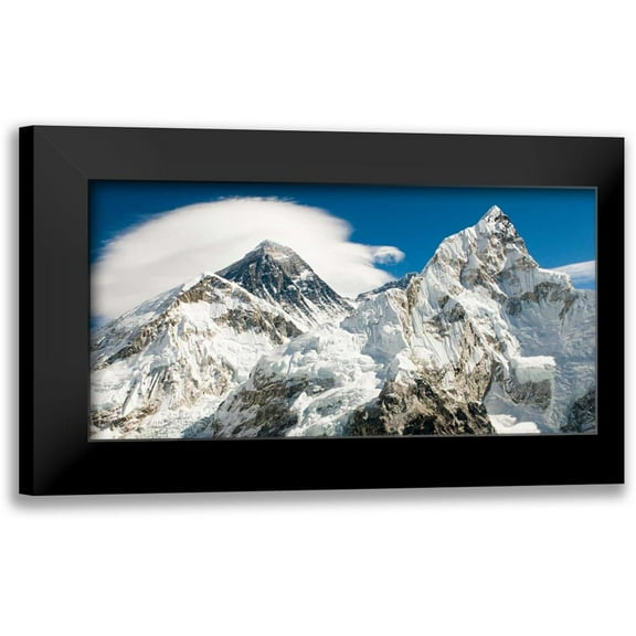 Anonymous 14x9 Black Modern Framed Museum Art Print Titled - Mount Everest