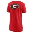 thumbnail image 3 of Women's Heather Red Georgia Bulldogs Slab Serif Tri-Blend T-Shirt, 3 of 3