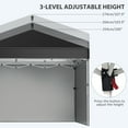 thumbnail image 4 of Outsunny 10' x 10' Pop Up Canopy with 3 Sidewalls and Carry Bag, Black, 4 of 9