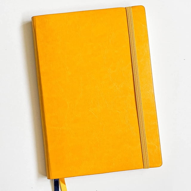 Cuaderno A5 de piel sintética, tapa blanda, papel premium de 100 g/m², para mujer y hombre, 14,5 x 21 cm (rayado)