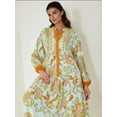 thumbnail image 3 of Printed Long Sleeve Viscose Maxi Dress, 3 of 7