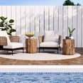 thumbnail image 5 of MOALCOFER 16.5" Round Outdoor Side Table,Hand-Painted Faux Wood Accent Side Table for Patio, 5 of 6