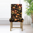 thumbnail image 3 of COEQINE Stretchable Dining Chair Covers 1-Pack, Machine Washable Universal Fit Chair Slipcovers, Polyester Spandex for Home and Kitchen Decor, Thanksgiving Turkey Pumpkin, 3 of 7