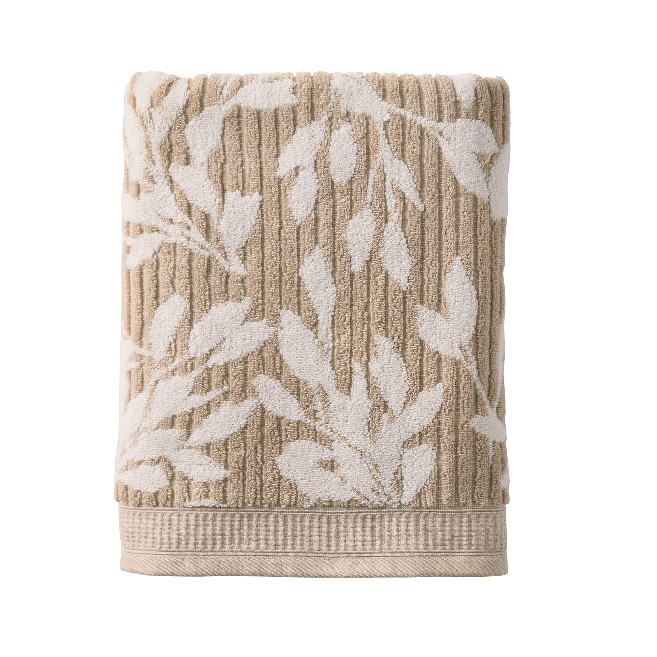 Better Homes & Gardens Signature Soft Floral 6 Piece Towel Set,Almond Biscuit/Vanilla Dream