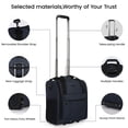 thumbnail image 4 of New York Xpress 16" Underseat Carry-on Luggage Lightweight Softside Rolling Suitcase with 2 Wheels, Navy - TA13, 4 of 10