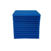 Bookishbunny 12 Pks Acoustic Foam Panels Wall Record Studio Soundproofing Damping Fire Resistant 12 x 12 x 1" Blue