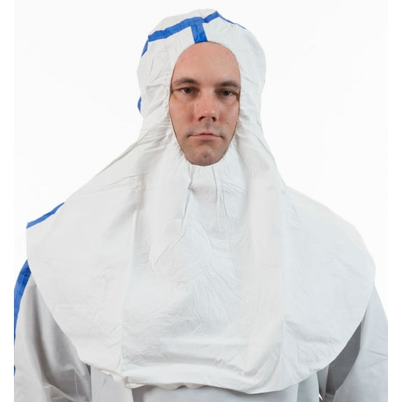 ViroGuard® 2, White hood, Taped Seams, Hook and Loop closure