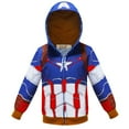 thumbnail image 4 of Abrigos con capucha de Los Vengadores de Marvel para niños, chaqueta con capucha de Iron Man y Spiderman, ropa de abrigo cálida para niños, primavera y otoño, 4 of 5