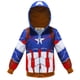 thumbnail image 4 of Abrigos con capucha de Los Vengadores de Marvel para niños, chaqueta con capucha de Iron Man y Spiderman, ropa de abrigo cálida para niños, primavera y otoño, 4 of 5