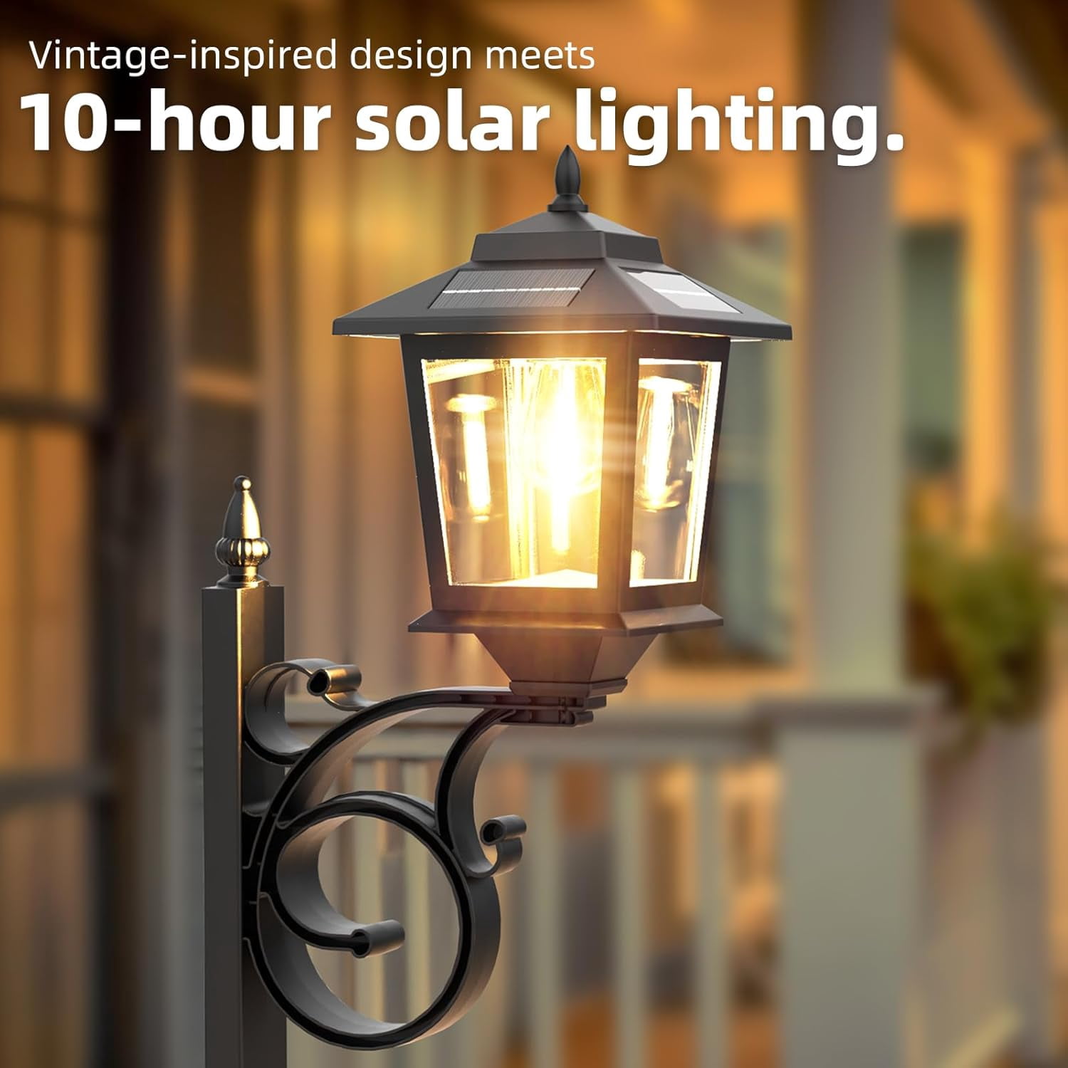 HOODINK 2 Pack Solar Lamp Post Light with Planter, 3000K Waterproof 2 in 1 Outdoor Flower Pots for Lawn