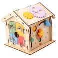 thumbnail image 4 of Busy Board Wooden House Preschool Learning Wooden Sorter Toy Teaching Activity, 4 of 9