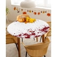 thumbnail image 2 of Halloween Round Fitted Tablecloth with Elastic Blood Hand Tablecloths Horror Scary Bloody Table Cover for Kitchen Dinner Holiday Party Picnic Halloween Decor Fits Tables up to 36"- 44" Diameter, 2 of 6