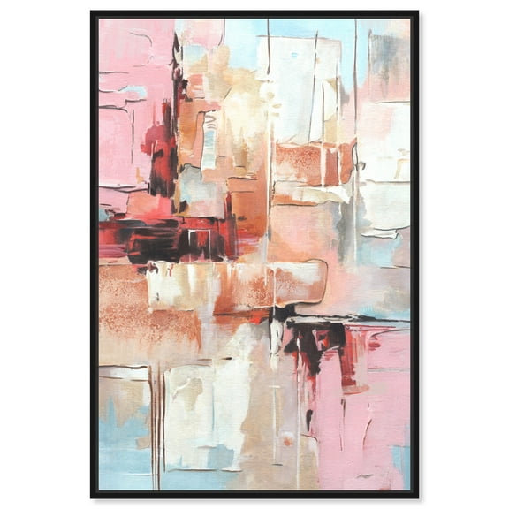 Dear Reminder Boho Elegant Abstract Canvas Wall Art by Art Remedy, Black Floater Frame, 10"x15"