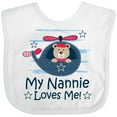 thumbnail image 3 of Inktastic My Nannie Loves Me Grandson Boys Baby Bib, 3 of 4