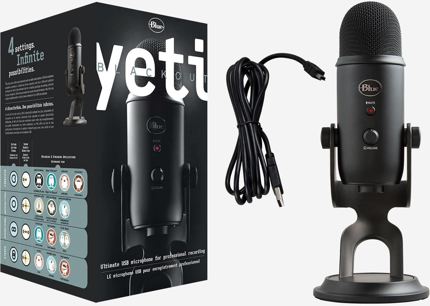 Blue Microphones Usb Microphone Black Walmart Com