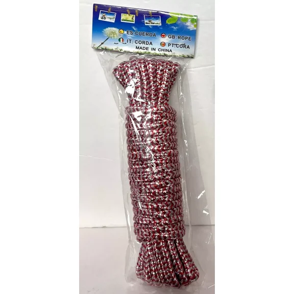 PURELY- 32Ft. Nylon Rope, 1/4-Inch Solid Nylon Rope For Garden Tie Pull Knot Thick 6 Mm.