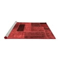 thumbnail image 2 of Ahgly Company Machine Washable Indoor Round Patchwork Red Transitional Area Rugs, 7' Round, 2 of 4