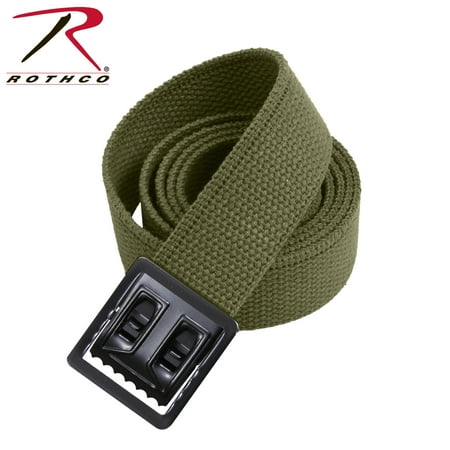 Rothco Military Web Belts w/ Open Face Buckle Olive Drab,Buckle : Black,Length : 44