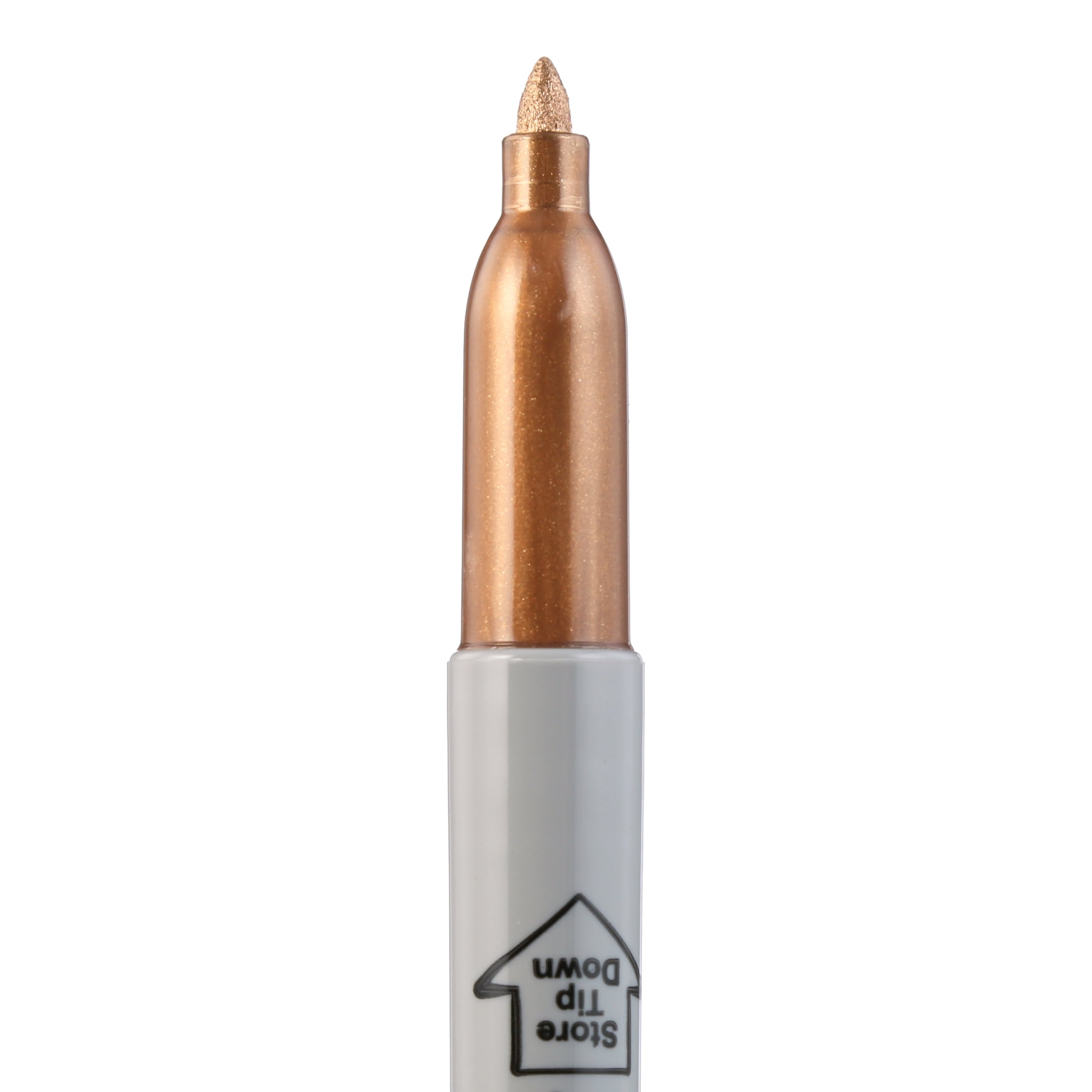 Sharpie® Metallic Fine Point Permanent Markers, Fine Bullet Tip, Gold-Silver-Bronze,  6/Pack
