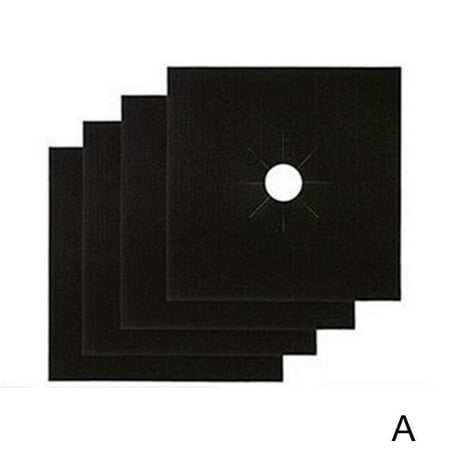 

4pcs Kitchen Gas Stove Top Burner Reusable Protector Cover Pad Liner M7H5