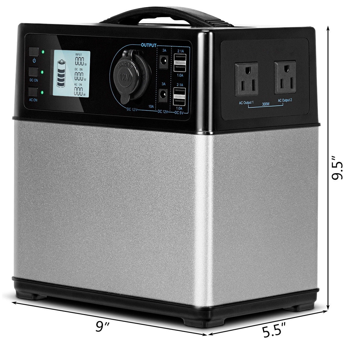 Gymax 400Wh Portable Solar Power Generator Supply Energy Storage 4*USB/2AC&DC Inverter Gymax 400Wh Portable Solar Power Generator Supply Energy Storage 4*USB/2AC&DC Inverter