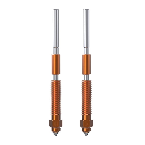 Boquillas Creality de acero endurecido de 0,4 mm, 2 unidades, titanio Heat Break