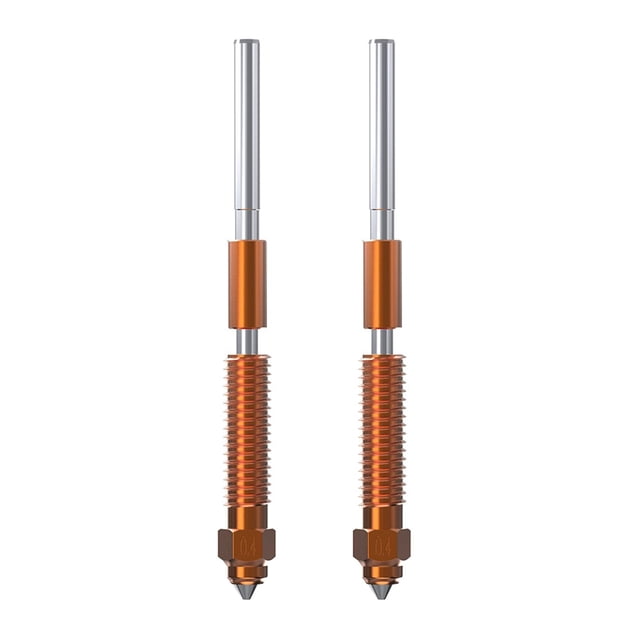 Boquillas Creality de acero endurecido de 0,4 mm, 2 unidades, titanio Heat Break