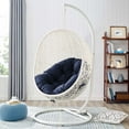 thumbnail image 2 of Modway Hide Outdoor Patio Swing Chair With Stand in White Navy, 2 of 9