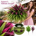 thumbnail image 4 of Artificial Boston Fern with Red Dracaena, Mixed Faux Greenery Bush, Realistic Fake Plant for Indoor Outdoor Porch, Patio, Home and Office Decoration, 4 of 6