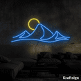 thumbnail image 4 of Craftnamesign Moon And Mountain Neon Sign, Bedroom Decor,Mountain Wall Art, 4 of 4