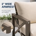 thumbnail image 5 of POTEBAN 3-Piece Metal Patio Rocking Chair Set, Heavy Duty 350 lbs Capacity Outdoor Bistro Furniture Set with 2 Rockers, Thick Cushions and Coffee Table for Porch, Rust-Resistant, Beige, 5 of 9