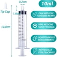 thumbnail image 2 of Jeringa de 10 ml para líquidos, uso oral, laboratorios científicos, medición, dispensación, con tapón - paquete de 3, 2 of 5