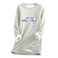 thumbnail image 2 of Birdeem Chemise Décontractée à Manches Régulières Imprimée Mode pour Femmes Hiver Ample Vacances Col Rond, 2 of 12