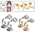 thumbnail image 4 of 2 piezas de metal grande para cristal Soporte de suspensión de ganchos de pared de retención de cortina de vidrio, 4 of 5
